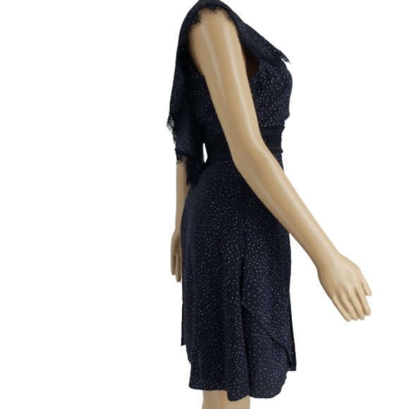 Foxiedox Peggy Polka Dot Mini Dress Black 4 - Picture 3 of 8